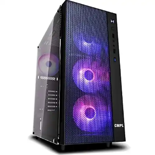 CMPL AMD Ryzen 5 Gaming Desktop with 16GB RAM, 1TB SSD + 1TB HDD, 8GB GeForce RTX 3060 Ti, Windows 10, Keyboard & Mouse
